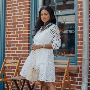 J Crew white eyelet dress